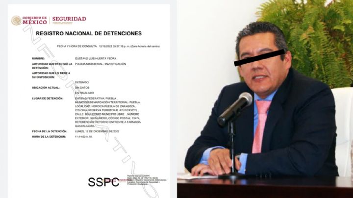 Detienen a Gustavo N., extitular de la Fiscalía de Investigación Metropolitana de Puebla