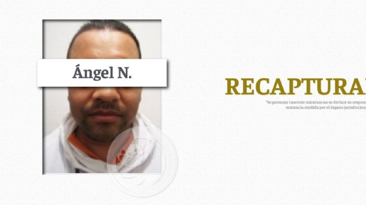 Fiscalía recaptura a secuestrador que se fugó del penal de Zacatlán