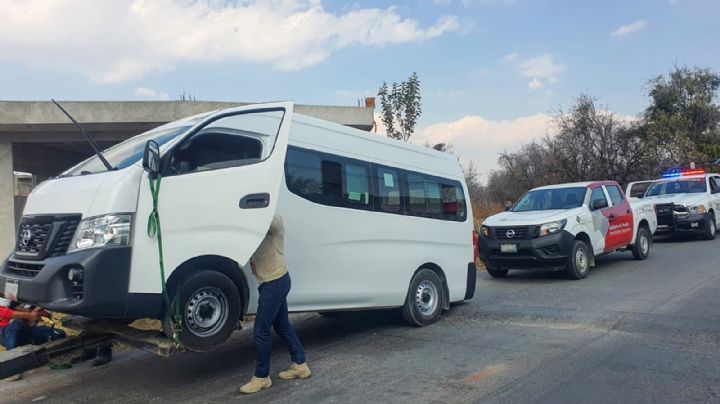 SMT de Puebla retiró de circulación a unidad irregular de transporte colectivo en Huejotzingo