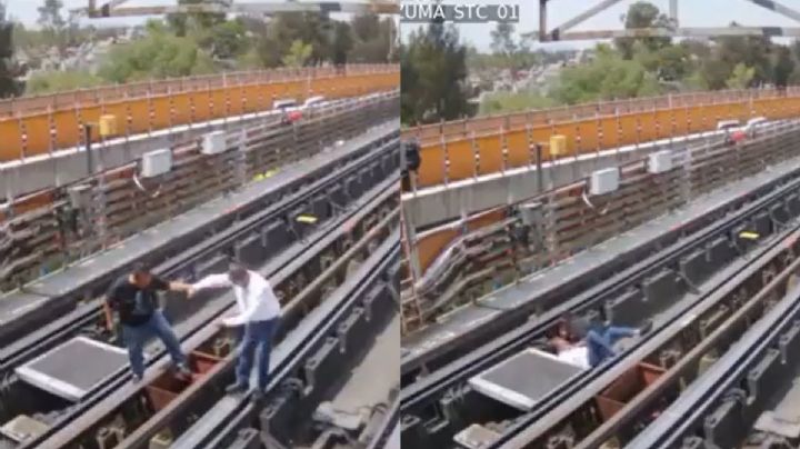 Queda captado en VIDEO el momento exacto en que trabajador del metro muere tras caer en vías