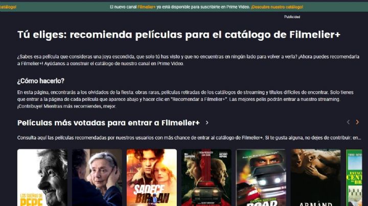 ¿Películas sin plataforma? Filmelier+ publica catálogo con 8 mil filmes que podrías ver
