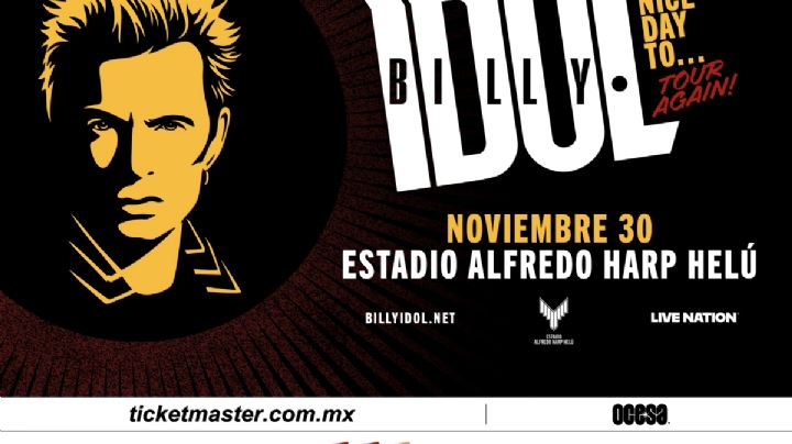 Billy Idol vuelve a la CDMX: fechas, boletos, venue